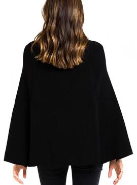 Poncho Naf Naf noir pour Femme