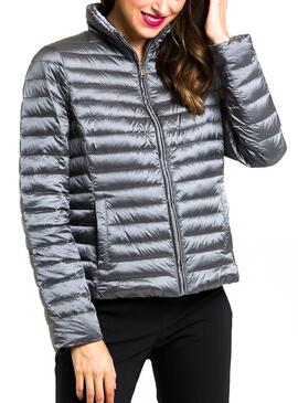 Veste Naf Naf Argent capitonné pour Femme