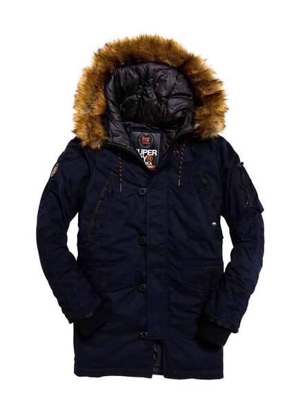 parka superdry homme bleu marine