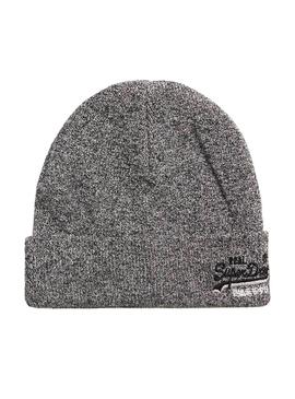 Bonnet Superdry Étiquette orange Gris Homme