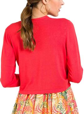 Veste Naf Naf Femme Découpée En Corail