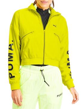 Veste Puma Chase Tissé Jaune Pour Femme