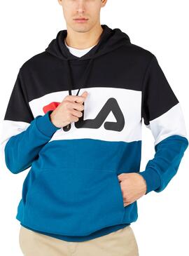 Sweat Fila Blocked Bleu pour Homme