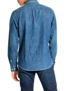 Chemise Lee Bouton Down Denim Homme