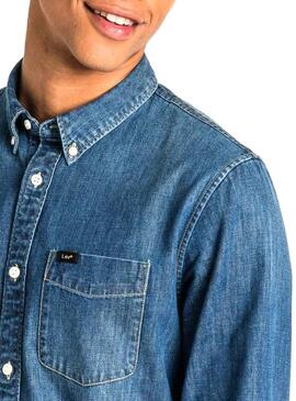 Chemise Lee Bouton Down Denim Homme