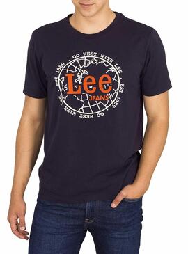 T-Shirt Lee World Tee Marino Homme