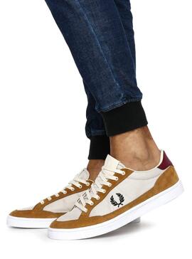 Baskets Fred Perry Deuce Maille Tapioca Homme