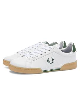 Baskets Fred Perry B722 Blanc Vert Homme