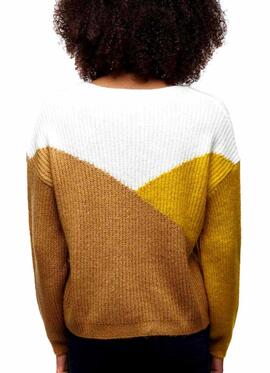 Pull Naf Naf Perles En OrTricolore Femme