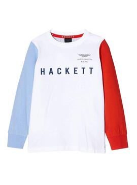 T-Shirt Hackett AMR Blanc Garçon