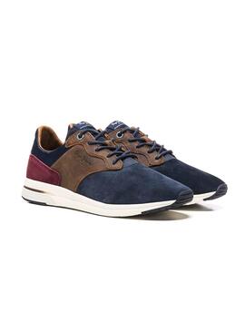 Baskets Pepe Jeans Jayker Mix Marine Homme