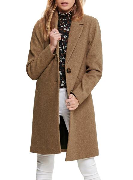 manteau only femme camel