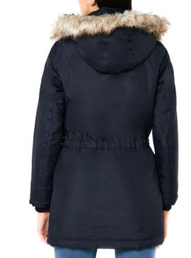 Parka Only Iris Bleu Marino Femme
