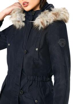 Parka Only Iris Bleu Marino Femme