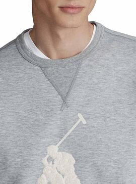 Sweat Polo Ralph Lauren Big Logo Gris Homme