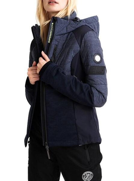 Veste Superdry Kiso Padded Racer Marine Femme