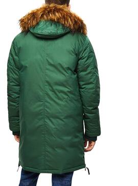 Parka Diesel W-Bullisk Vert pour Homme