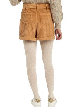 Short Naf Naf Corduroy Camel Femme