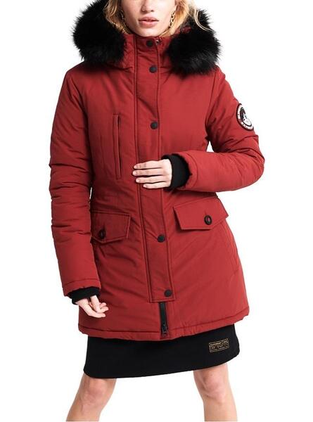 Parka Superdry Ashley Everest Grenat Femme