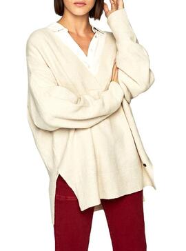 Pull Pepe Jeans Beatrix Beige Femme