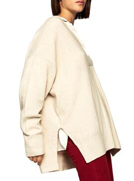 Pull Pepe Jeans Beatrix Beige Femme