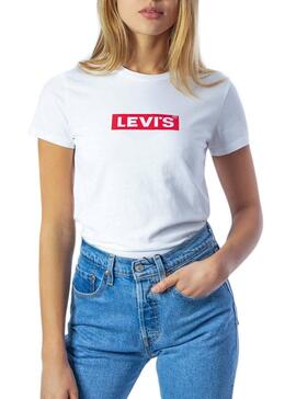 T-Shirt Levis Box Tab Blanc Femme