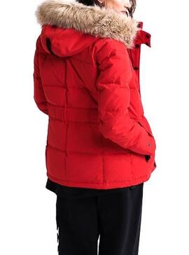 Parka Superdry Premium Down New Rescue Rouge Femme