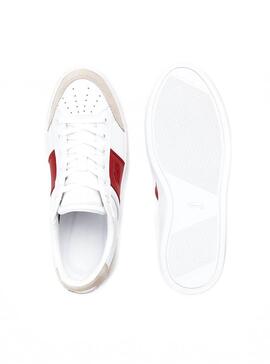 Baskets Lacoste Courtline Rouge Homme