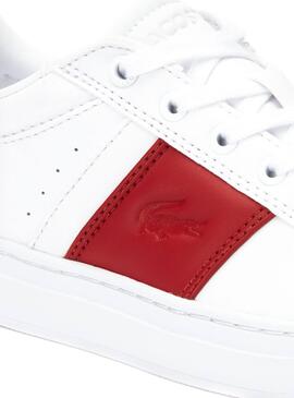 Baskets Lacoste Courtline Rouge Homme