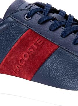 Baskets Lacoste Carnaby Stripe Bleu Homme