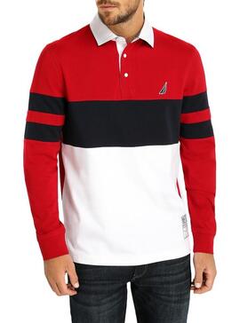 Polo Nautica Rugby Rouge Homme