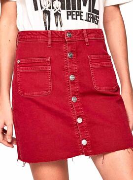 Jupe Pepe Jeans Vicky Rouge Femme