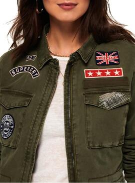 Parka Superdry Rookie Varisity Kaki