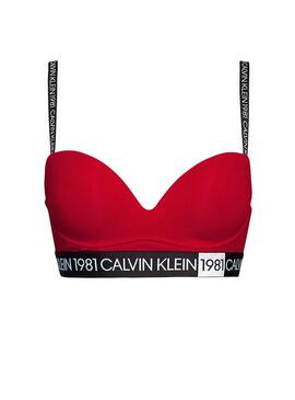 Soutien-gorge Calvin Klein Push Up 1981 Rouge Femm