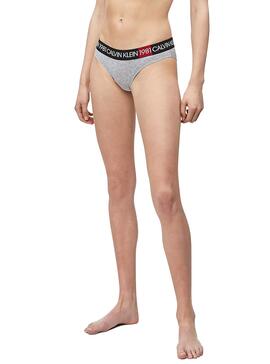 Culotte Calvin Klein Bikini 1981 Gris Pour Femme
