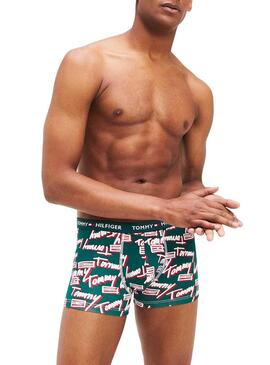 Boxer Tommy Hilfiger Flag Vert pour Homme