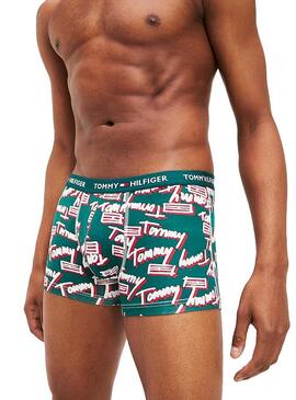 Boxer Tommy Hilfiger Flag Vert pour Homme