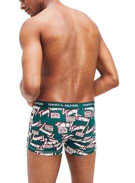 Boxer Tommy Hilfiger Flag Vert pour Homme