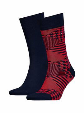 Pack Tommy Hilfiger chaussettes Hounstooth Homme 