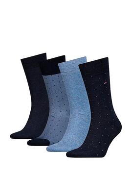 Chaussettes Box Tommy Hilfiger Points Bleu Homme