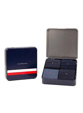 Chaussettes Box Tommy Hilfiger Points Bleu Homme