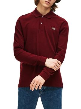 Lacoste Polo L1313 Grenat Pour Homme