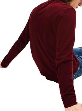 Lacoste Polo L1313 Grenat Pour Homme