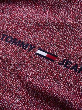 Pull Tommy Jeans Melange Rouge Pour Homme