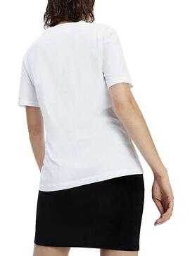 T-Shirt Tommy Jeans Neon Collegiate Blanc Femme