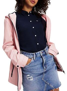 Imperméable Tommy Jeans Tape Detail Rose Femme