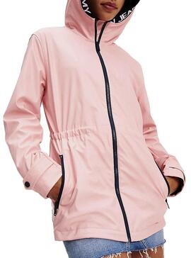 Imperméable Tommy Jeans Tape Detail Rose Femme