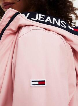 Imperméable Tommy Jeans Tape Detail Rose Femme