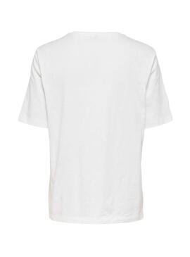 T-Shirt Only Mary Blanc Pour Femme