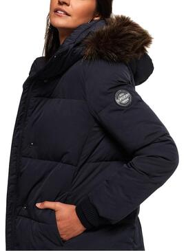 Parka Superdry Cocoon Marino Pour Femme